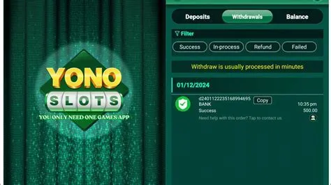 Yono game app promotions page with active offers